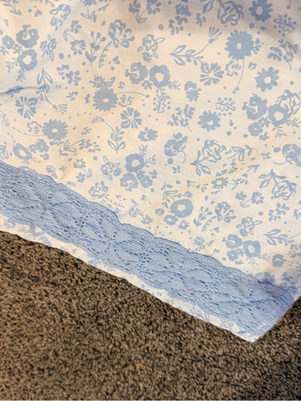 JoyLab Light Blue Floral Lace Trim Sleep Shorts - Picture 7 of 7